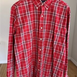 Classic Red Plaid Chaps Button-Down Shirt